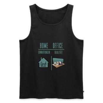 Home Office Bürohumor Homeoffice Quarantäne Team - Männer Premium Bio Tank Top - Schwarz - Vorne - Michal (187cm)