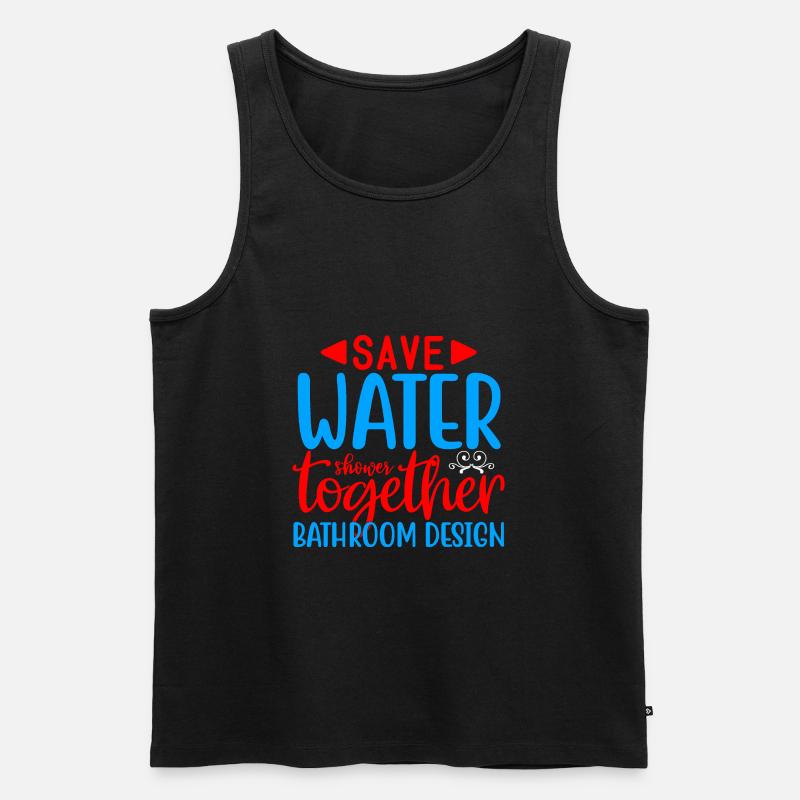 Badezimmer Humor Duschset - Männer Premium Bio Tank Top - Schwarz