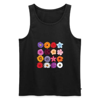 Facilement distrait par les plantes - Débardeur bio Premium Homme - noir - Devant - Michal (187cm)