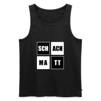 Schach Matt Schachbrett Schachfigur Chess Geschenk - Männer Premium Bio Tank Top - Schwarz - Vorne - Michal (187cm)