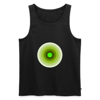 green target - Men's Premium Organic Tank Top - black - Front - Michal (187cm)