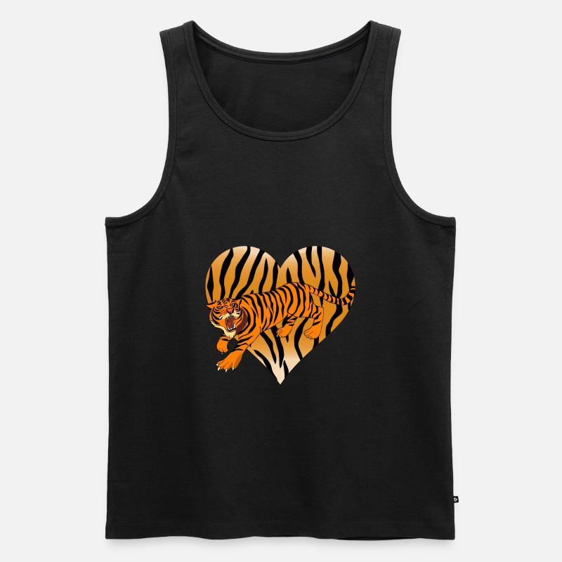bengalischer Tiger - Männer Premium Bio Tank Top - Schwarz