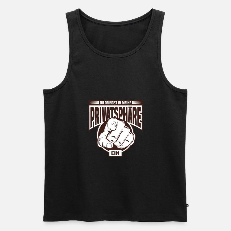 Datenschutz Internet Datenschutzbeauftragte Lustig - Männer Premium Bio Tank Top - Schwarz
