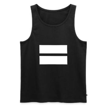 Equality Minimal Statement - Men's Premium Organic Tank Top - black - Front - AI Model Male 178 light (178cm)