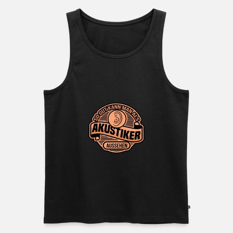 Akustiker Hörgeräteakustikerin Hörgerät - Männer Premium Bio Tank Top - Schwarz