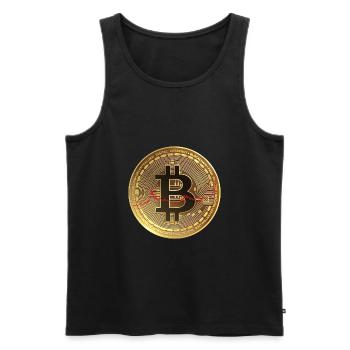 Bitcoin - Männer Premium Bio Tank Top - Schwarz - Vorne - Michal (187cm)