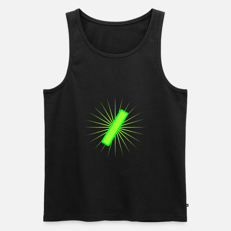 Uran - Männer Premium Bio Tank Top - Schwarz