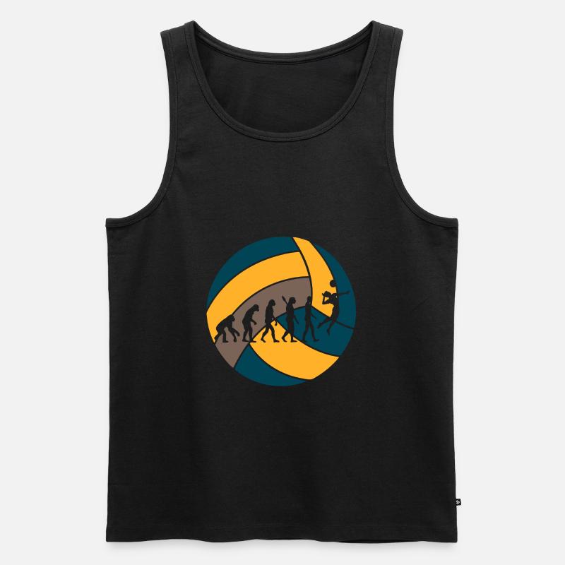 Volleyball evolution Ball Geschenk Spieler - Männer Premium Bio Tank Top - Schwarz