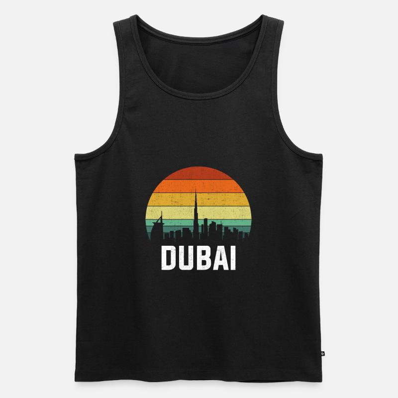 Dubai Skyline VAE , dubai - Männer Premium Bio Tank Top - Schwarz