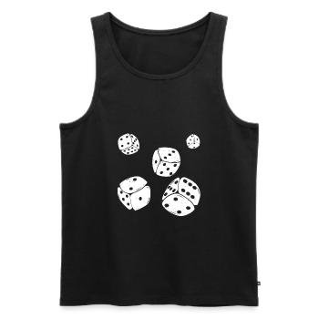 The dice are cast gift man woman player yams - Men's Premium Organic Tank Top - black - Front - AI Model Male 178 light (178cm)