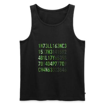 Intelligence Is The Ability To Adapt To Change - Men's Premium Organic Tank Top - black - Front - AI Model Male 178 light (178cm)
