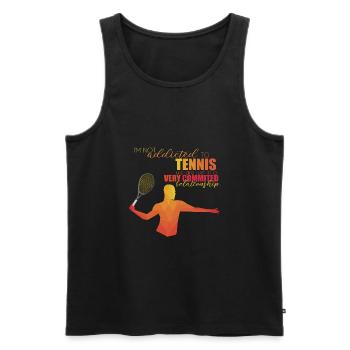 Tennis - Men's Premium Organic Tank Top - black - Front - Michal (187cm)