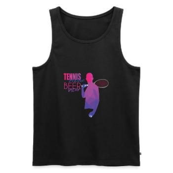 Tennis - Men's Premium Organic Tank Top - black - Front - Michal (187cm)