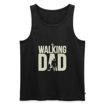The walking Dad Vater Geschenkidee Vatertag - Männer Premium Bio Tank Top - Schwarz - Vorne - AI Model Male 178 light (178cm)