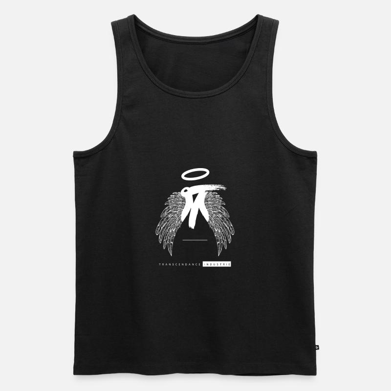 Logo weiß - Männer Premium Bio Tank Top - Schwarz