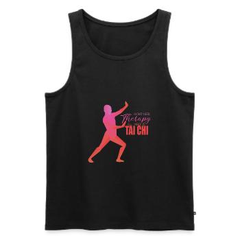 Tai Chi - Männer Premium Bio Tank Top - Schwarz - Vorne - AI Model Male 178 light (178cm)