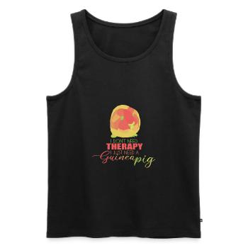 Meerschweinchen Genschenk - Männer Premium Bio Tank Top - Schwarz - Vorne - Michal (187cm)