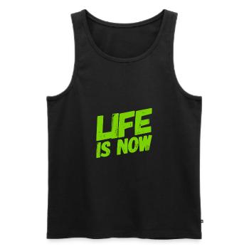 carpe diem - Männer Premium Bio Tank Top - Schwarz - Vorne - AI Model Male 178 light (178cm)