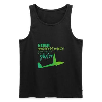 Gliding gliders - Men's Premium Organic Tank Top - black - Front - AI Model Male 178 light (178cm)