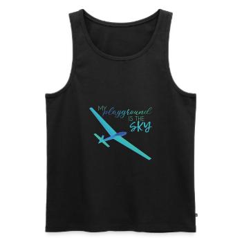 Gliding gliders - Men's Premium Organic Tank Top - black - Front - AI Model Male 178 light (178cm)