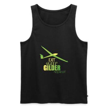 Gliding gliders - Men's Premium Organic Tank Top - black - Front - AI Model Male 178 light (178cm)