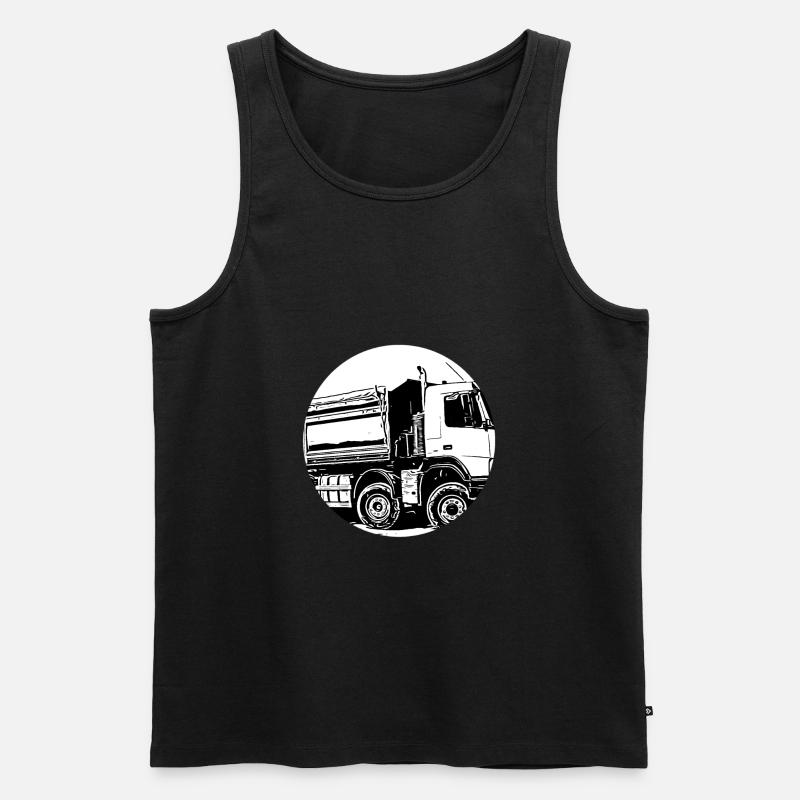 Lastwagen - Männer Premium Bio Tank Top - Schwarz