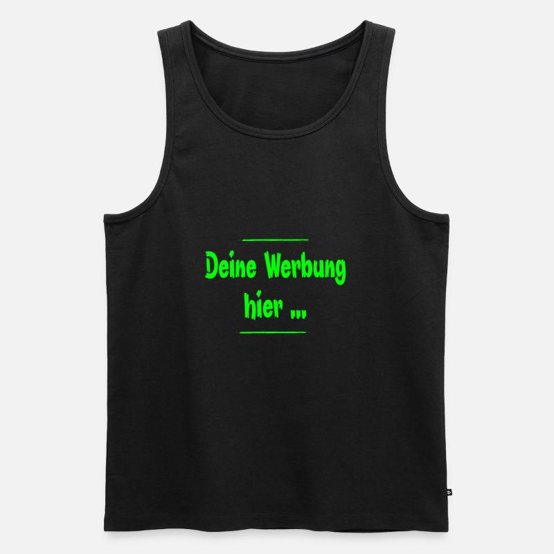 werbung - Männer Premium Bio Tank Top - Schwarz