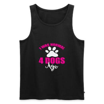 I was normal 4 dogs ago - Débardeur bio Premium Homme - noir - Devant - Michal (187cm)