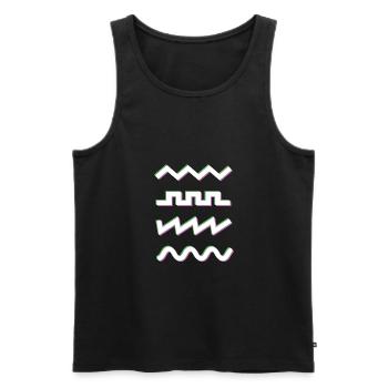 Music Synthesizer Musician Gift Keyboard - Men's Premium Organic Tank Top - black - Front - Michal (187cm)