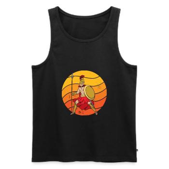 Römischer Legionär Römeroutfit Schwertkampf - Männer Premium Bio Tank Top - Schwarz - Vorne - Michal (187cm)