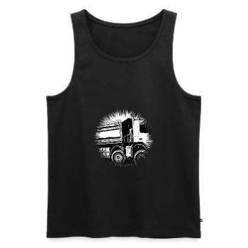 Camions - Débardeur bio Premium Homme - noir - Devant - Michal (187cm)