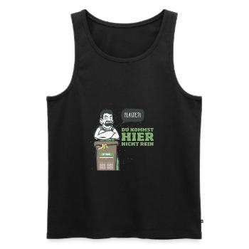 Bioabfall Produkt Motive Micha Tonne Slogan - Männer Premium Bio Tank Top - Schwarz - Vorne - AI Model Male 178 light (178cm)