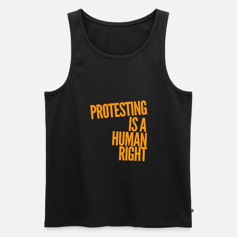 Protesting is a human right - Men's Premium Organic Tank Top - black
