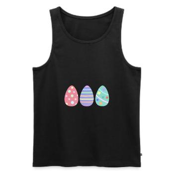 COLORFUL EASTER EGGS - Men's Premium Organic Tank Top - black - Front - AI Model Male 178 light (178cm)
