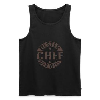 Bester chef der welt Geschenk Arbeit Humor - Männer Premium Bio Tank Top - Schwarz - Vorne - Michal (187cm)