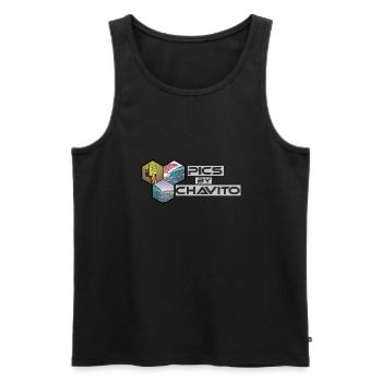 picsbychavito hexagonos - Men's Premium Organic Tank Top - black - Front - Michal (187cm)