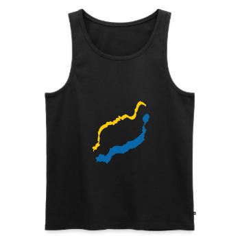 Lanzarote - Men's Premium Organic Tank Top - black - Front - AI Model Male 178 light (178cm)