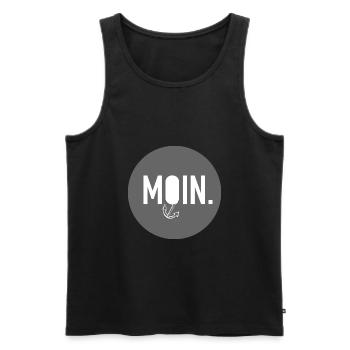 moin - Männer Premium Bio Tank Top - Schwarz - Vorne - Michal (187cm)