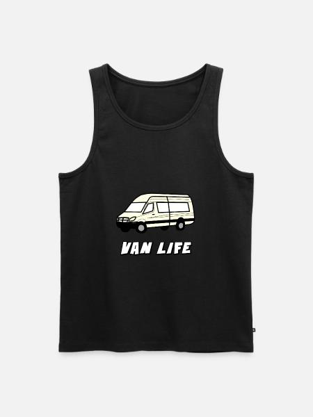VAN LIFE VANLIFER NOMADS - Men's Premium Organic Tank Top - black
