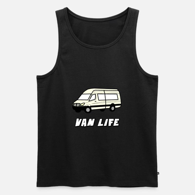 VAN LIFE VANLIFER NOMADS - Männer Premium Bio Tank Top - Schwarz