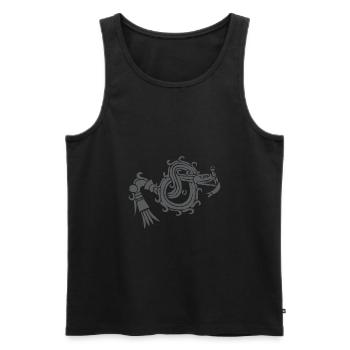 Quetzalcoatl - Débardeur bio Premium Homme - noir - Devant - AI Model Male 178 light (178cm)