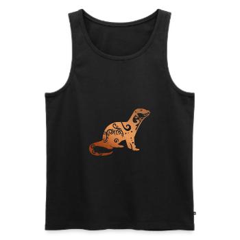 Maori Loutre de la Polynésie Tribal Tattoo Cadeau - Débardeur bio Premium Homme - noir - Devant - AI Model Male 178 light (178cm)