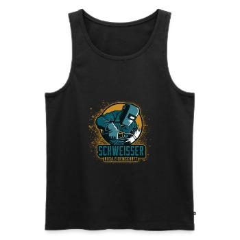 Schweißer schweissen Geschenk Schlosserei Stahlbau - Männer Premium Bio Tank Top - Schwarz - Vorne - AI Model Male 178 light (178cm)