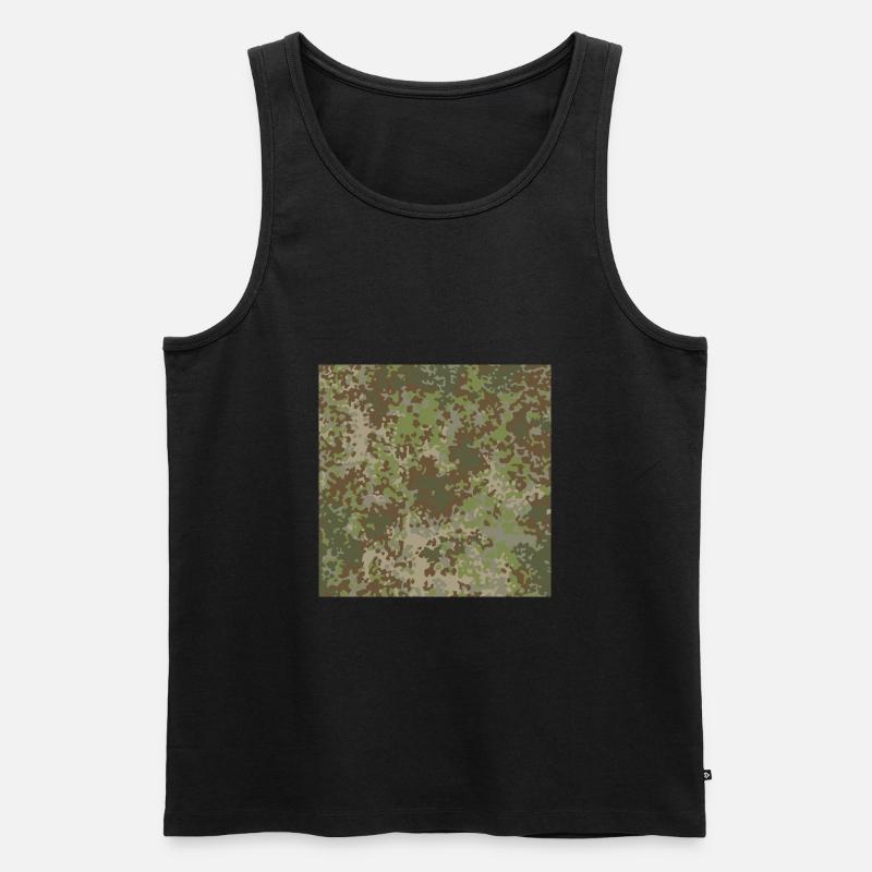 Multitarn flecktarn Deutschland Motiv - Männer Premium Bio Tank Top - Schwarz