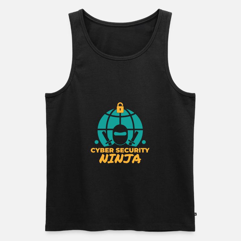 Cybersécurité ninja Programme informatique - Débardeur bio Premium Homme - noir