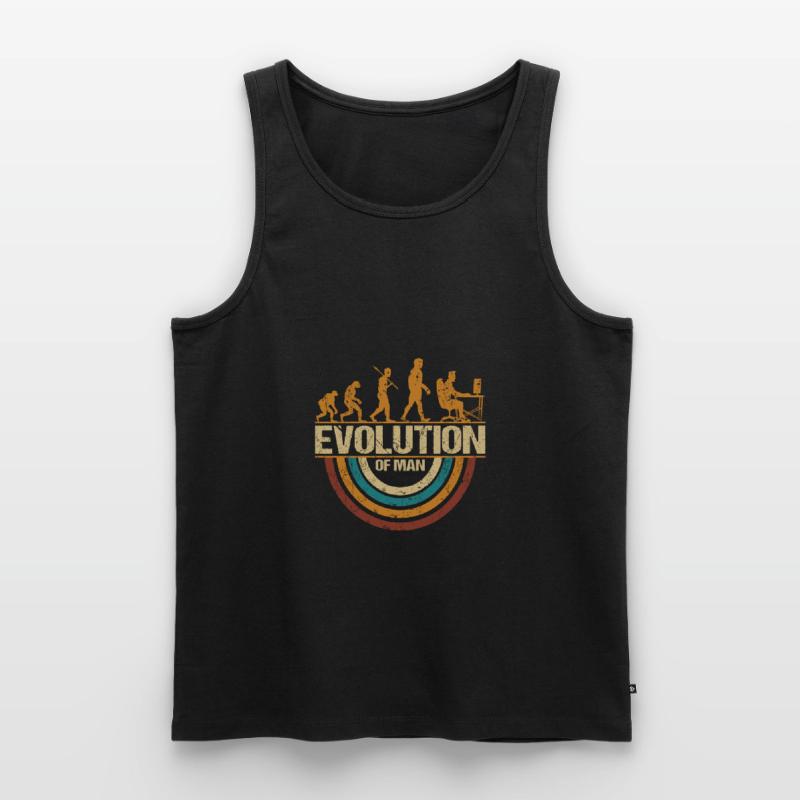 Programmierer Computerfreak Evolution Retro Männer Premium Bio Tank Top