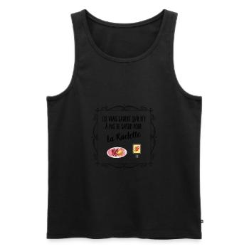 Raclette - Débardeur bio Premium Homme - noir - Devant - Michal (187cm)