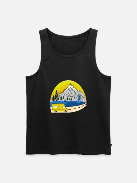 van life - Männer Premium Bio Tank Top - Schwarz