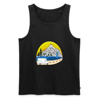 VAN LIFEVAN LIFE VANLIFER NOMADS - Men's Premium Organic Tank Top - black - Front - AI Model Male 178 light (178cm)
