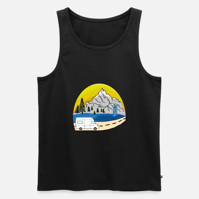 VAN LIFEVAN LIFE VANLIFER NOMADS - Débardeur bio Premium Homme - noir